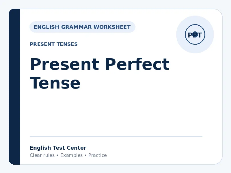 Present Perfect Tense 1