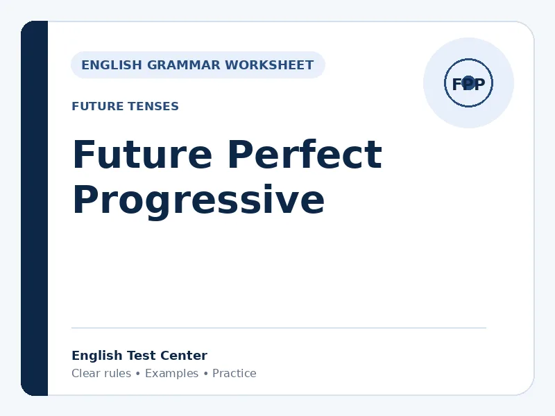 Future Perfect Progressive