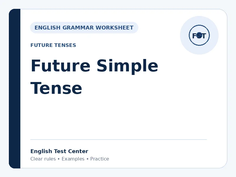 Future Simple Tense