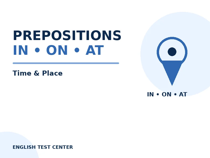 prepositions in on at